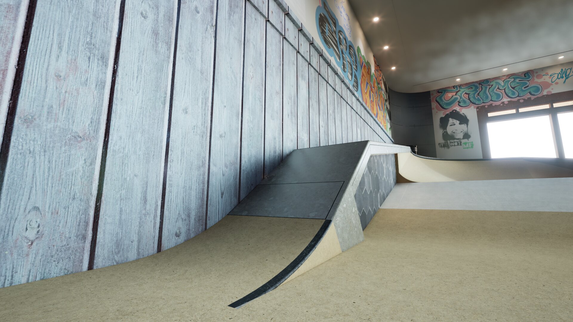 Belong Youth Centre wallride and transition corner detail
