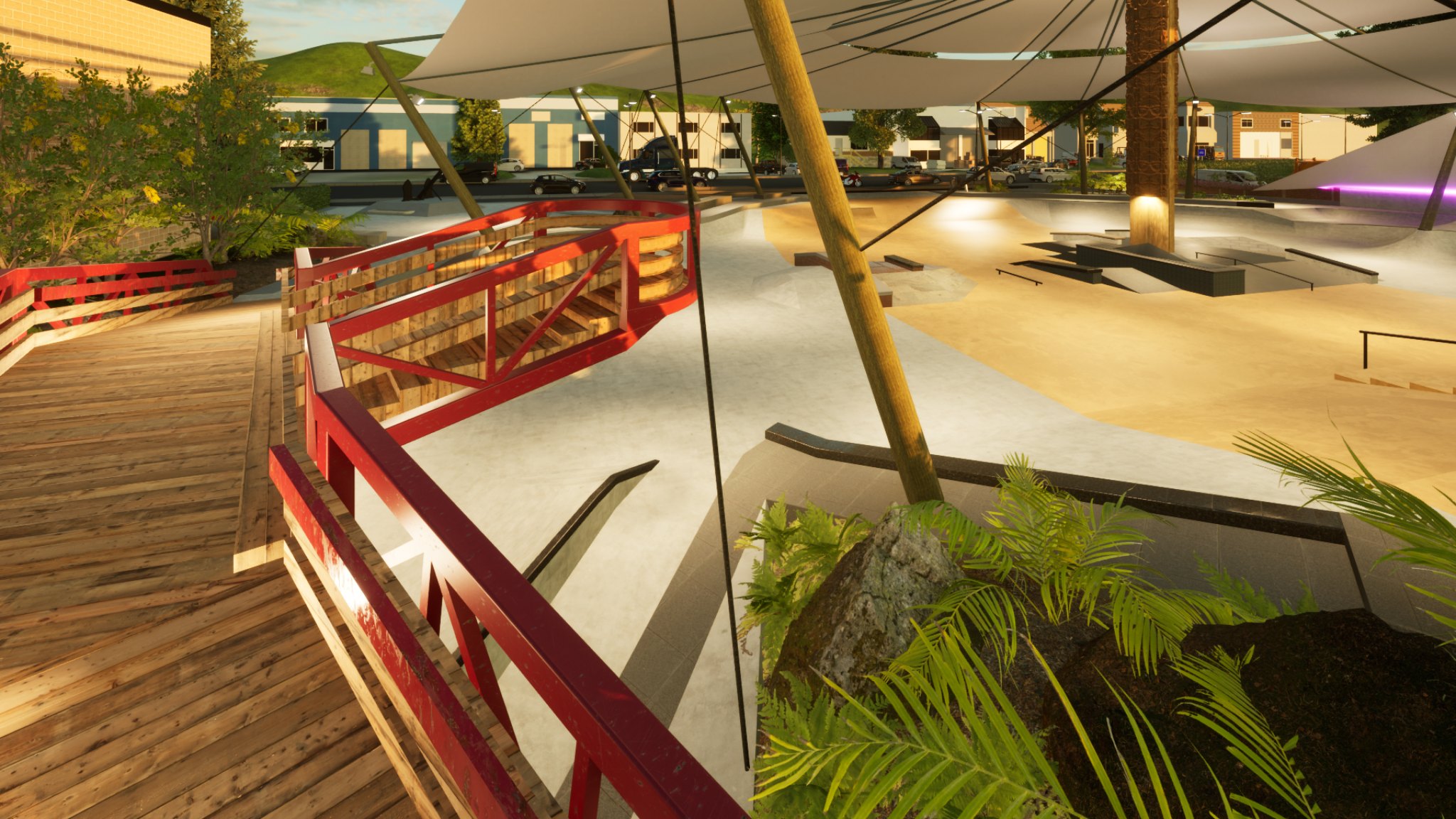 Port Moody skatepark concept render